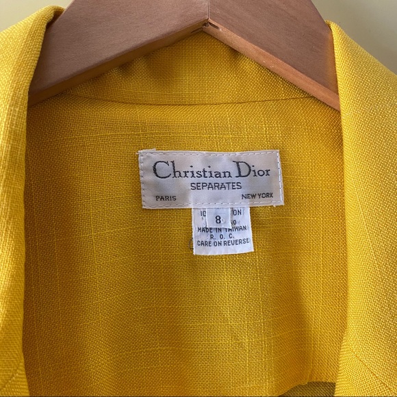 Vintage Christian Dior Sunshine Yellow Blazer - Picture 2 of 10